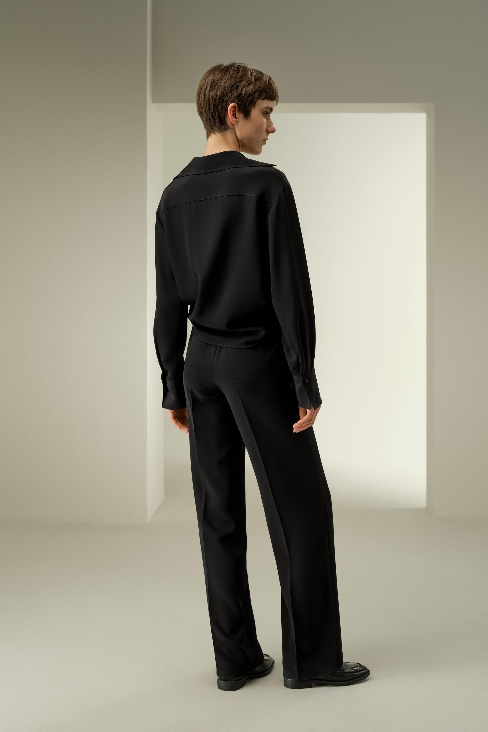 Luxury Stretch Silk Popover Blouse Product Image
