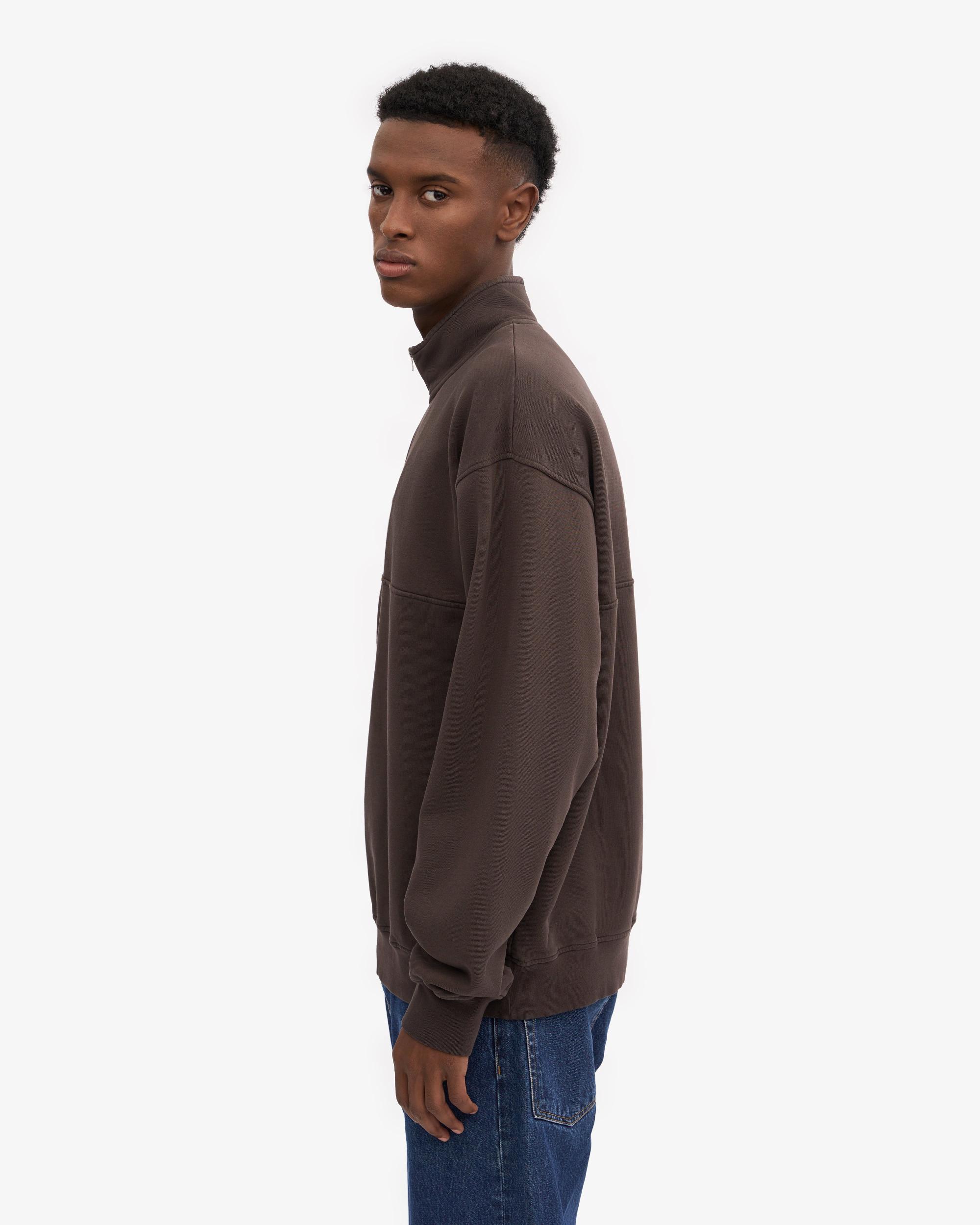 Organic Quarter Zip - Coffee Brown Product Image