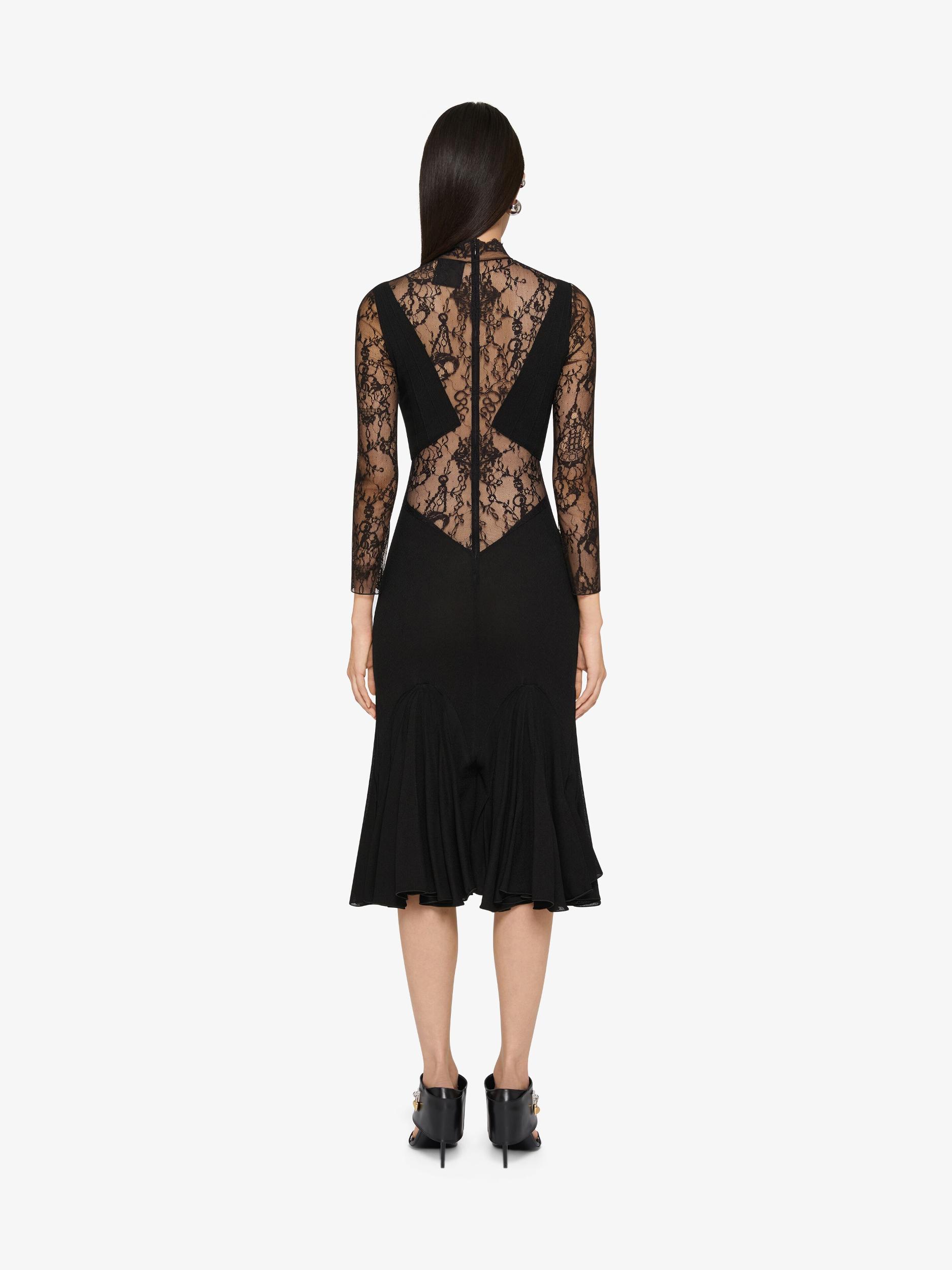 Dress in chandelier lace and jersey Product Image