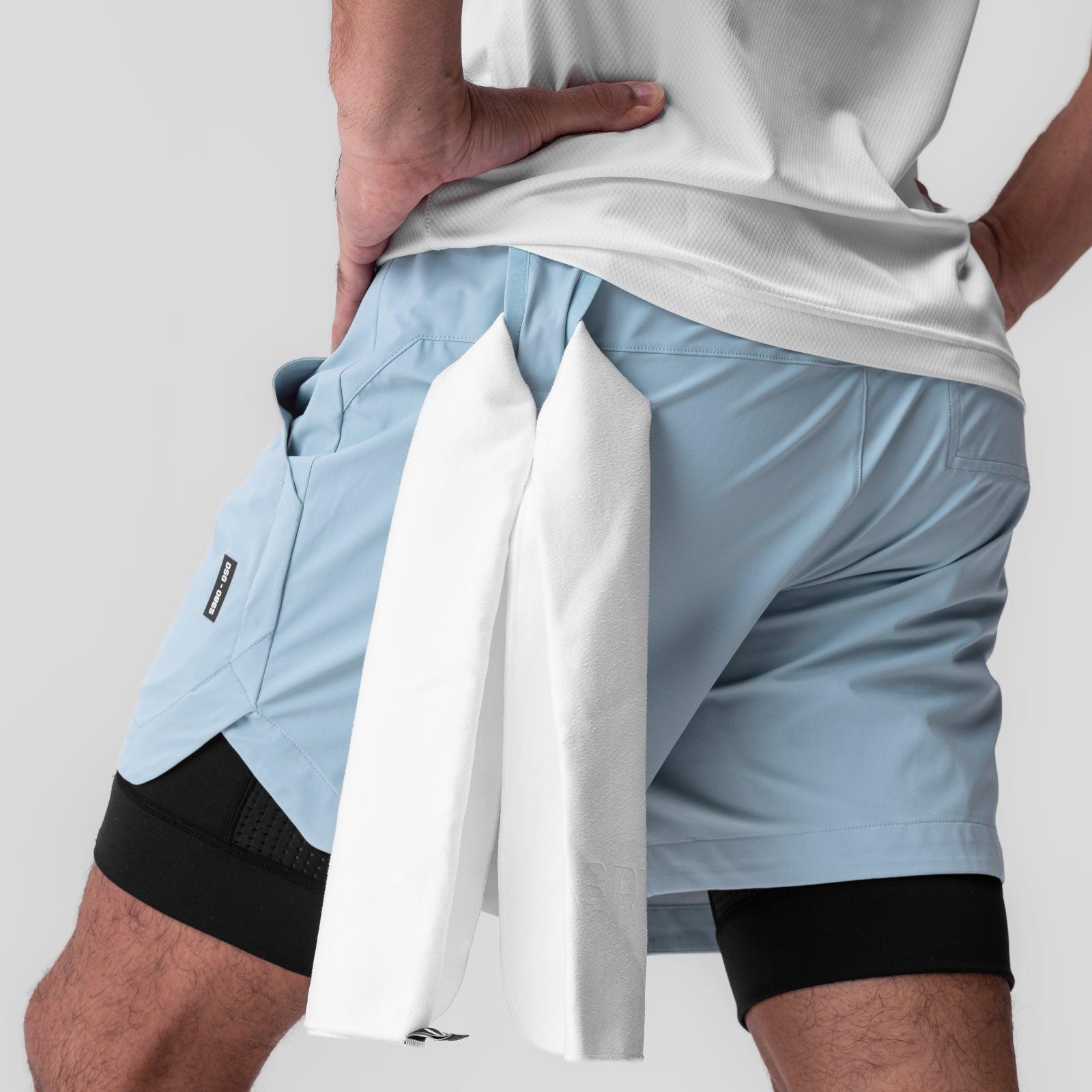 0865. Tetra-Lite® 5" Liner Short - Light Sky "Wings"/Black Product Image