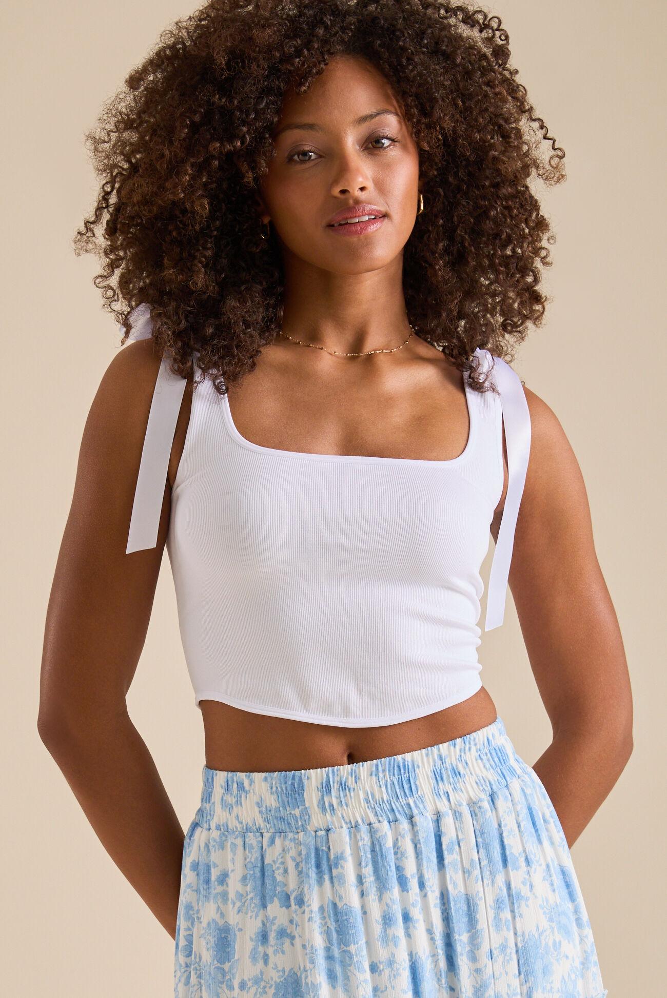 Bianca Tie Shoulder Tank Top Product Image