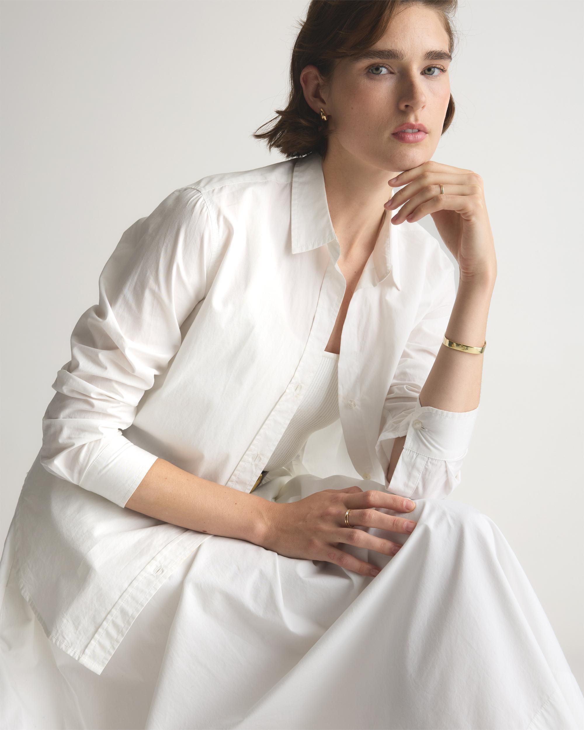 Quince | Women's Poplin A-line Maxi Skirt Organic Cotton Product Image