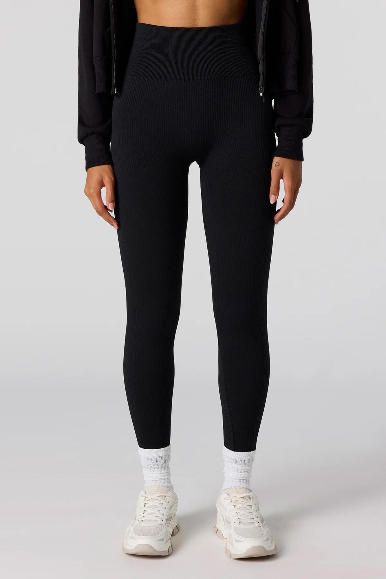 High Rise Seamless Ribbed Legging Female Product Image