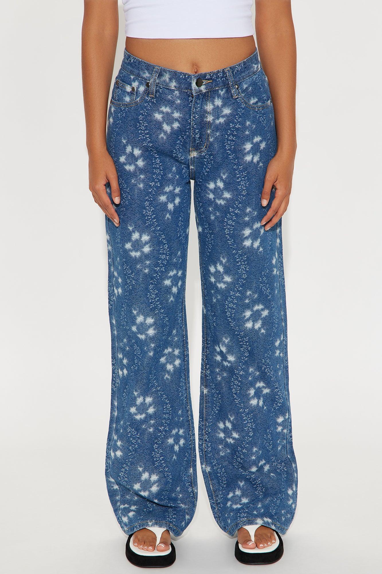 Kaleidoscope Dreams Straight Leg Jeans - Medium Wash Female Product Image