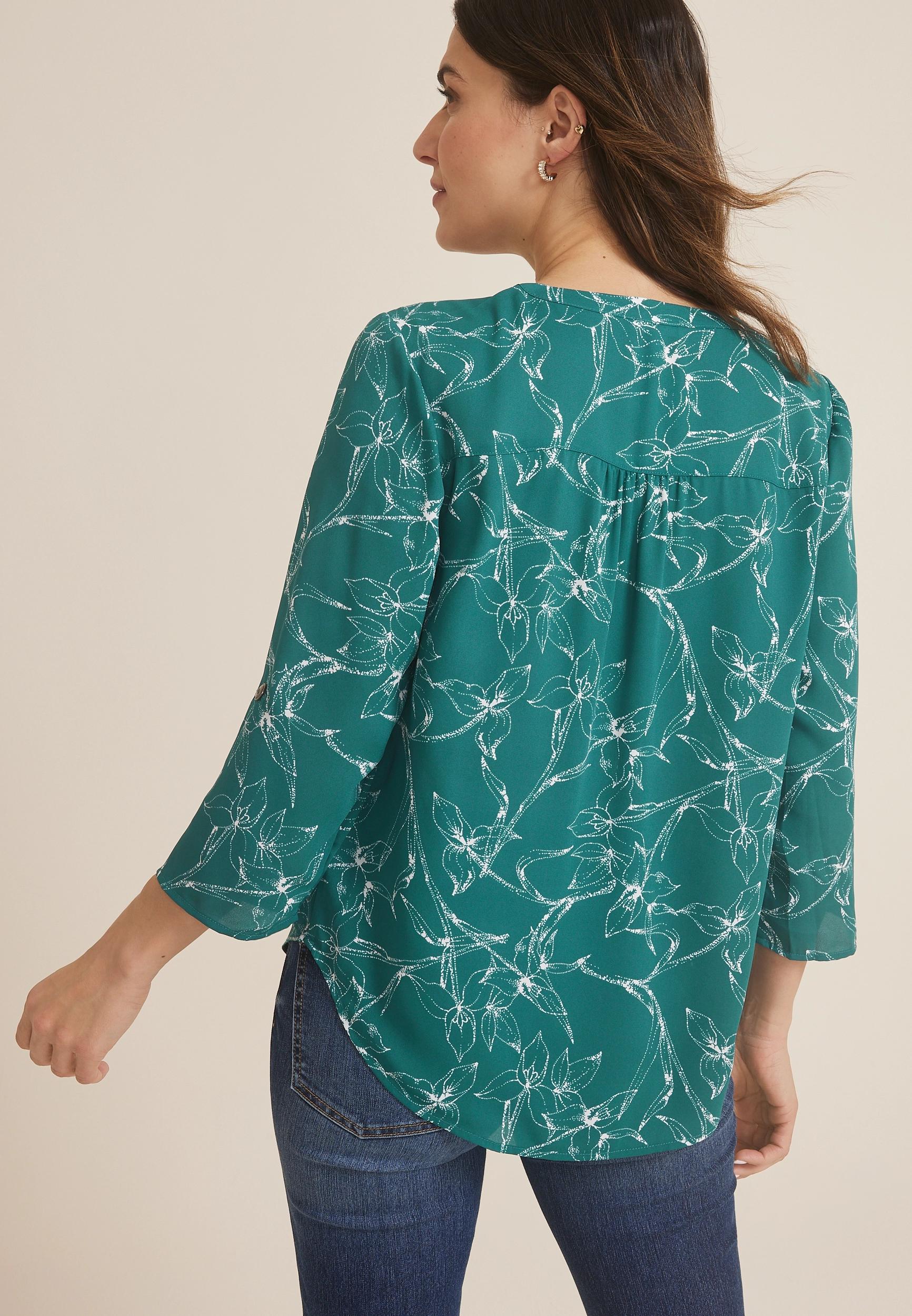 Atwood 3/4 Sleeve Popover Blouse Product Image