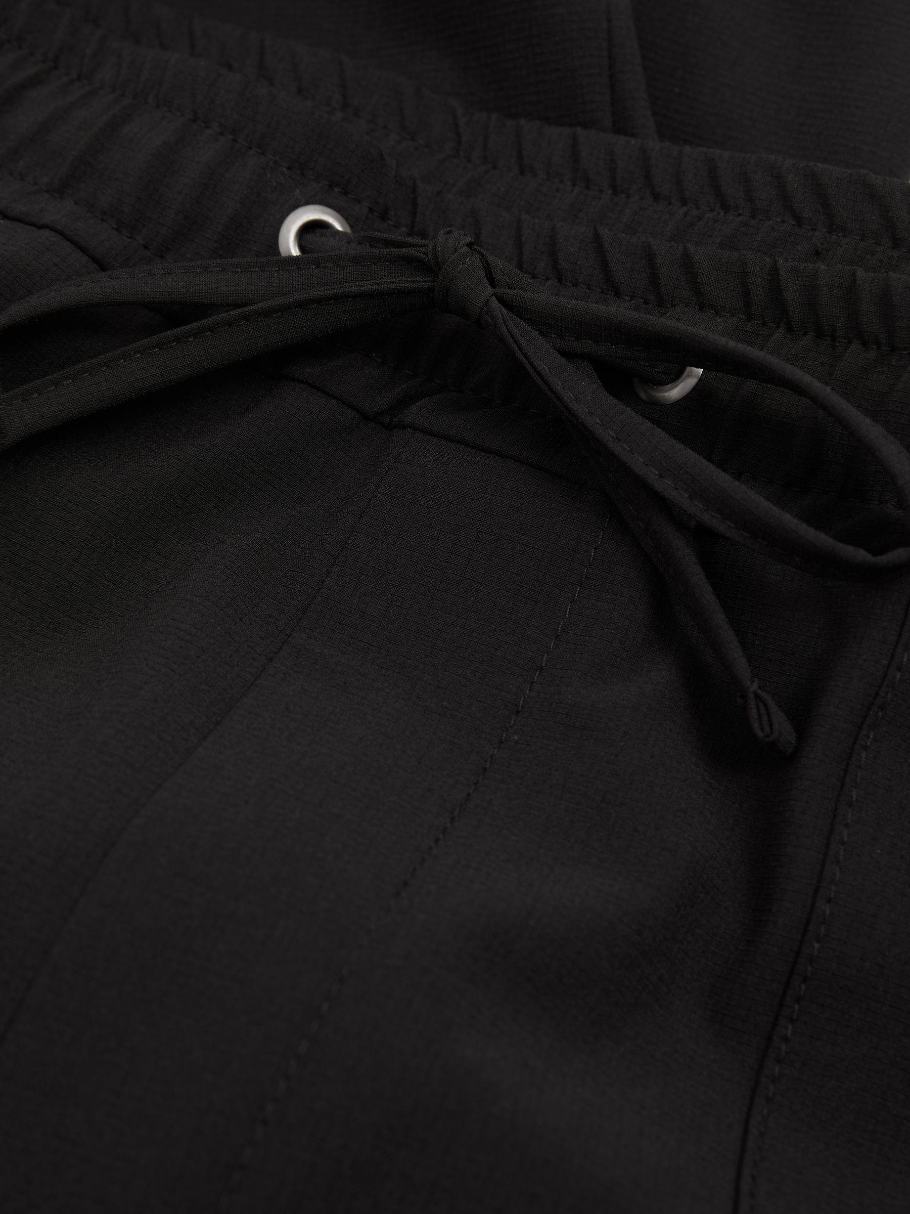 Elasticated Cargo Trousers in Black Product Image