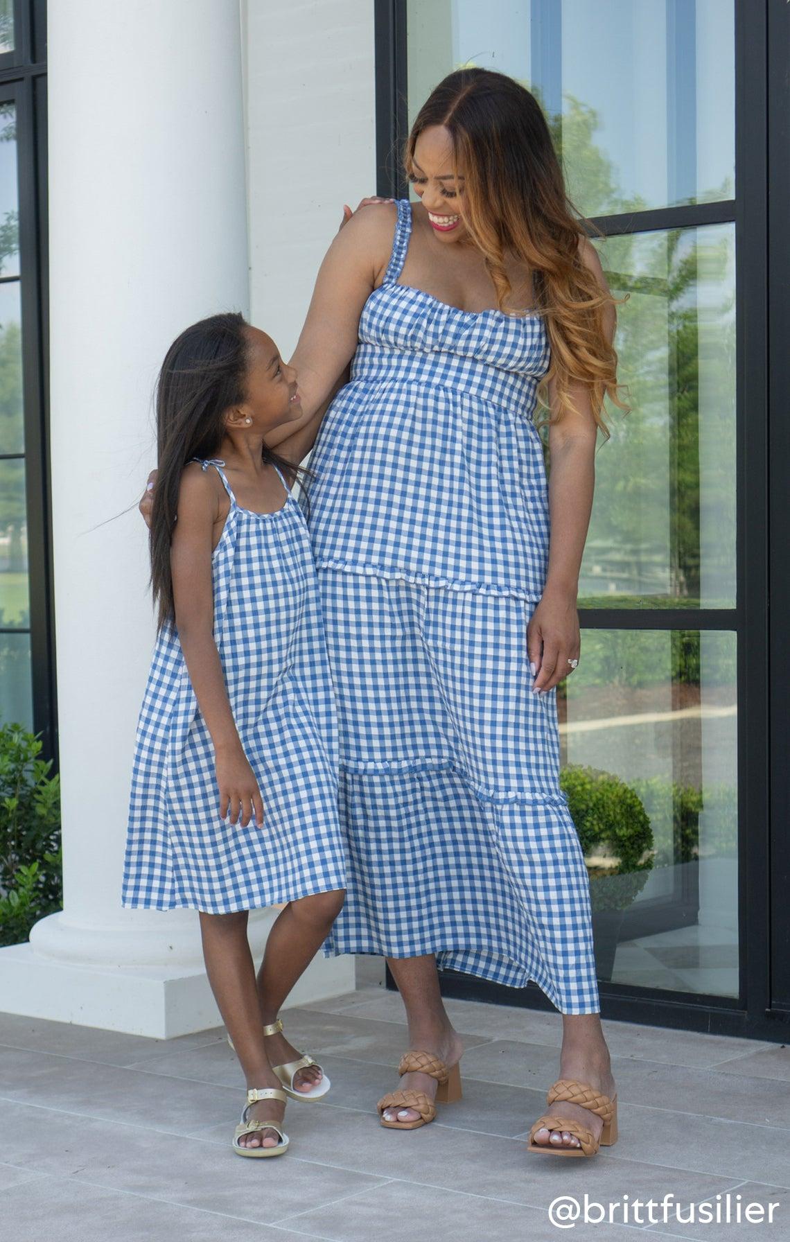 Sidekick Dress ~ Blue Bounty Gingham Kids Product Image