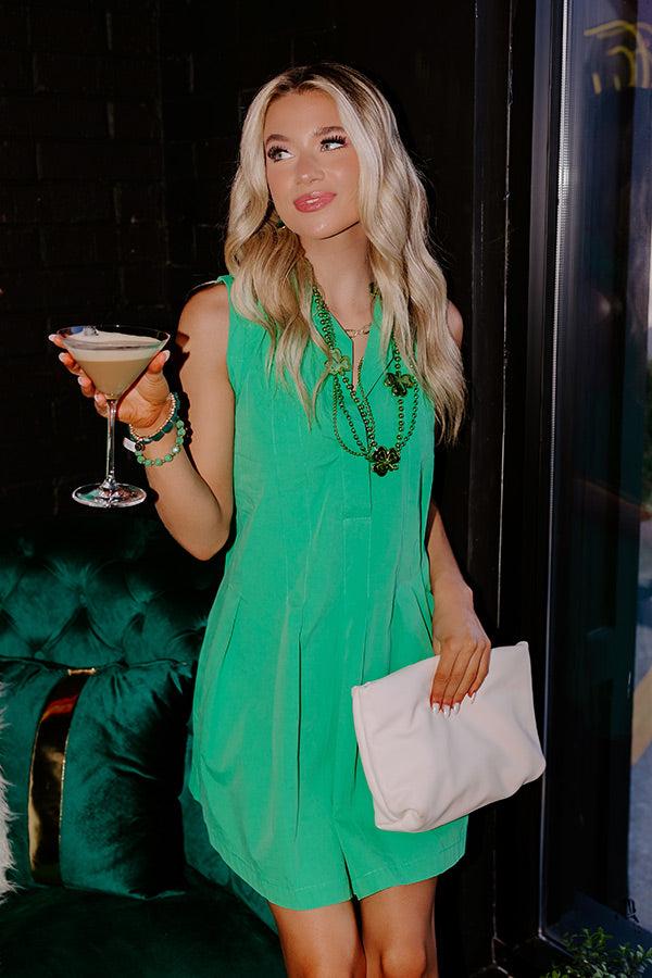 Feeling Refined Mini Dress In Kelly Green Product Image