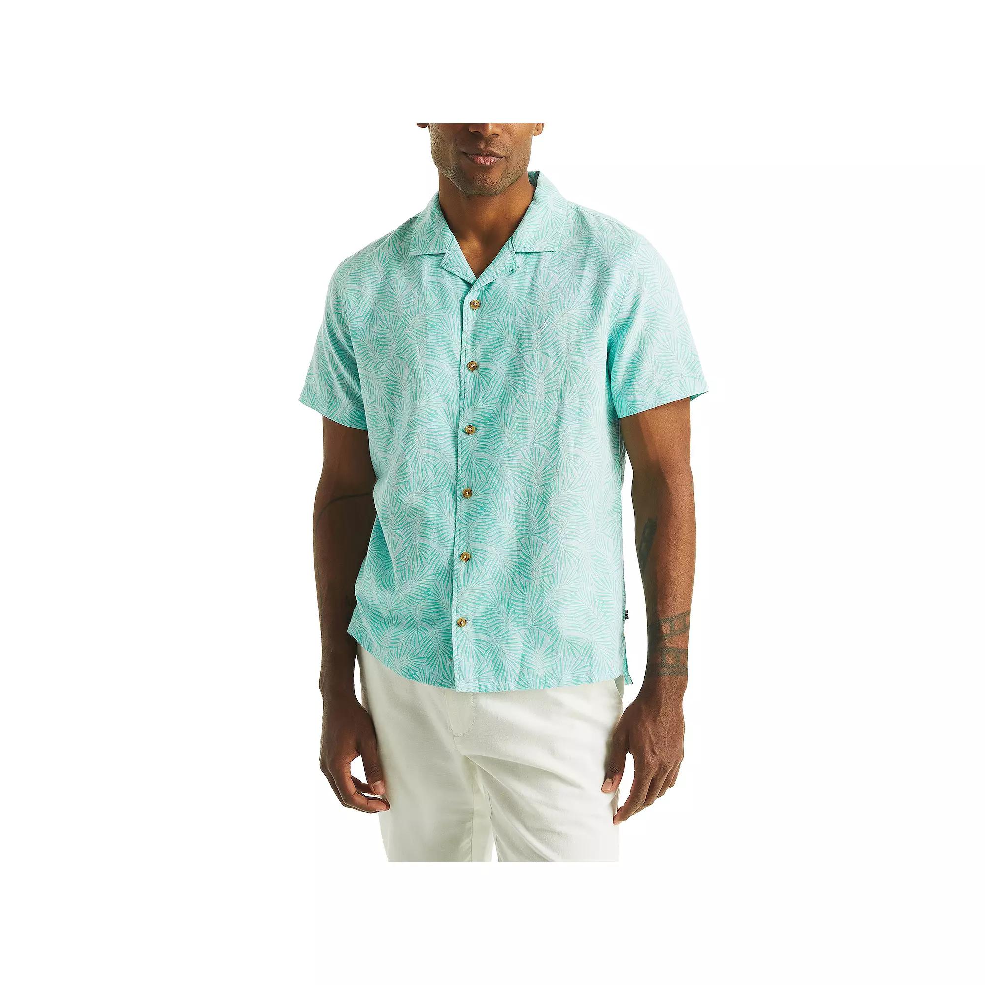 Men's Nautica Printed Short-Sleeve Camp Shirt,  Product Image