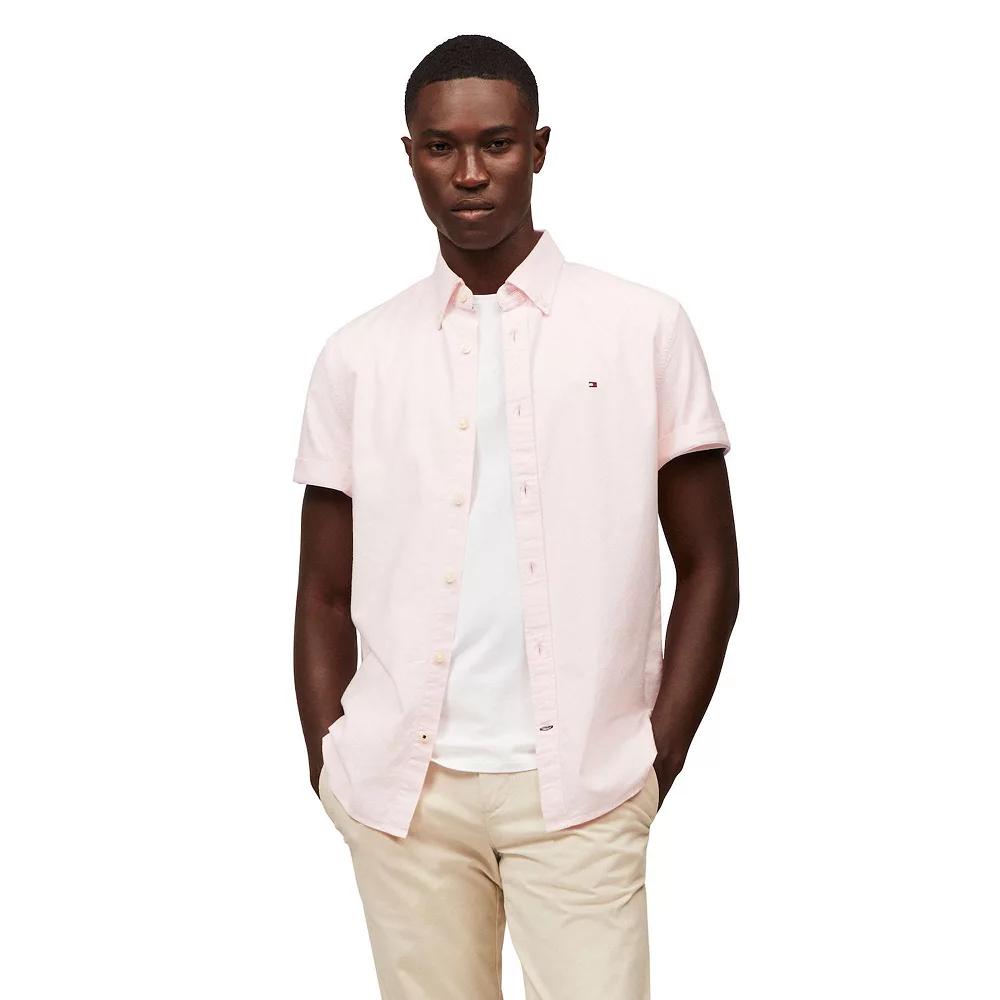 Men's Tommy Hilfiger Short Sleeve Original Stretch Oxford Shirt,  Product Image
