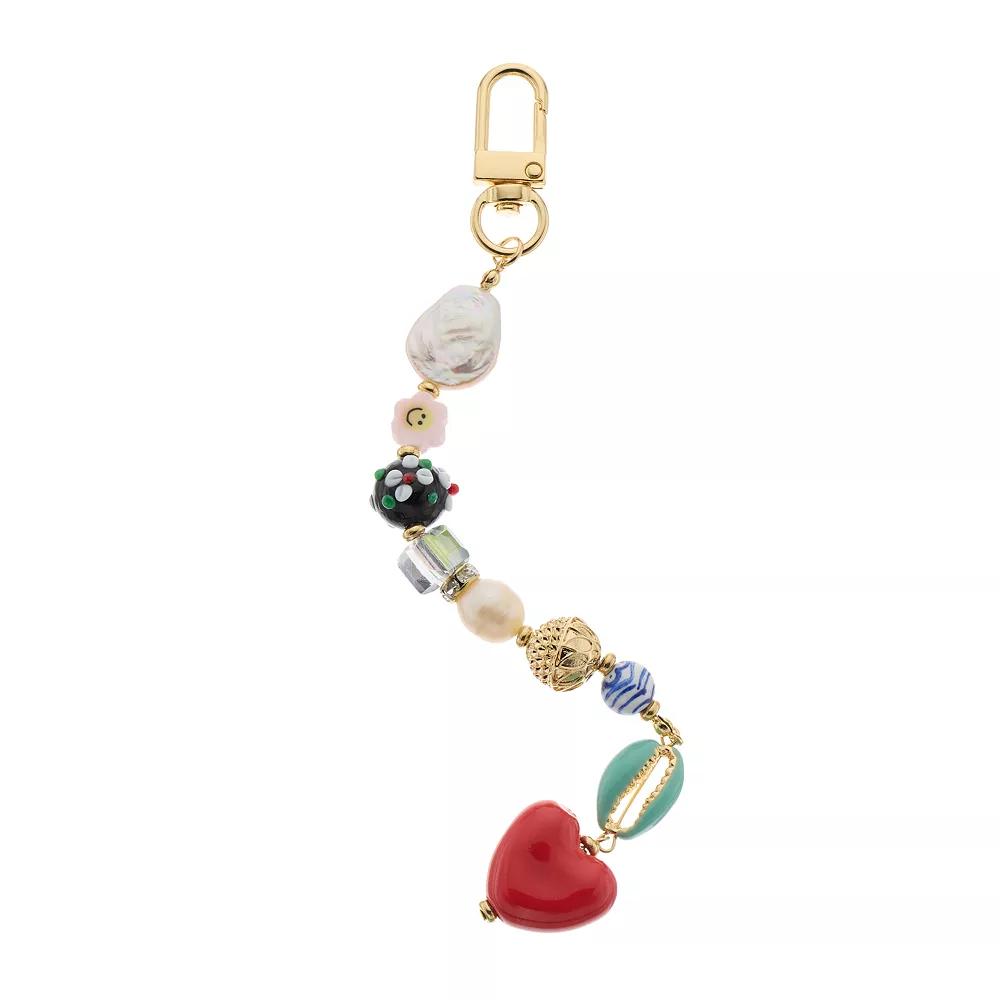 Women's C&C California Pearl, Shell, Heart, Smiley & Flower Keychain Bag Charm, Multi Product Image