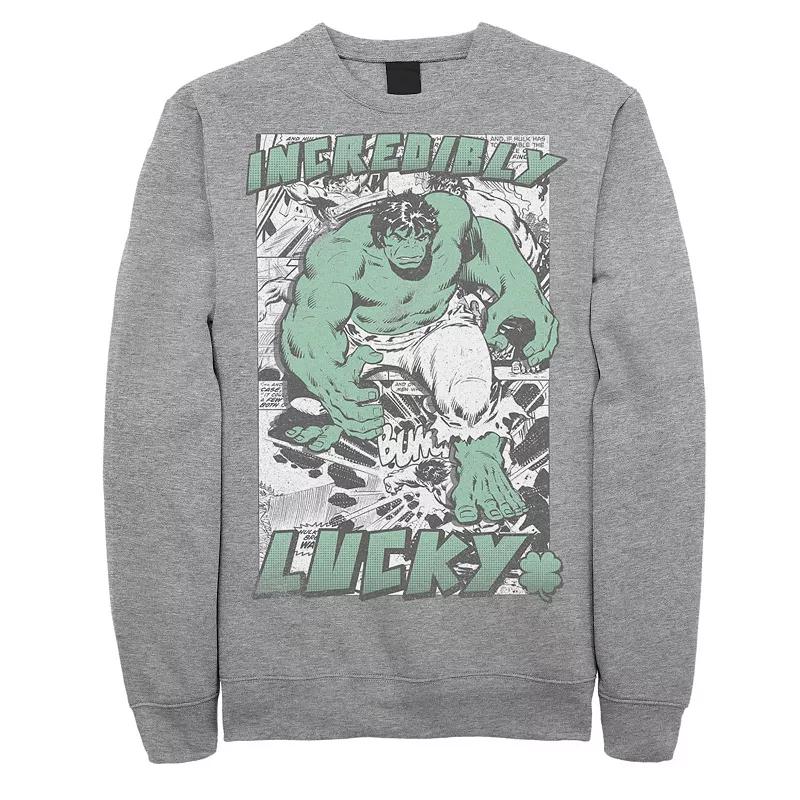 Men's Marvel Hulk Incredibly Lucky St. Patrick's Sweatshirt,  Product Image