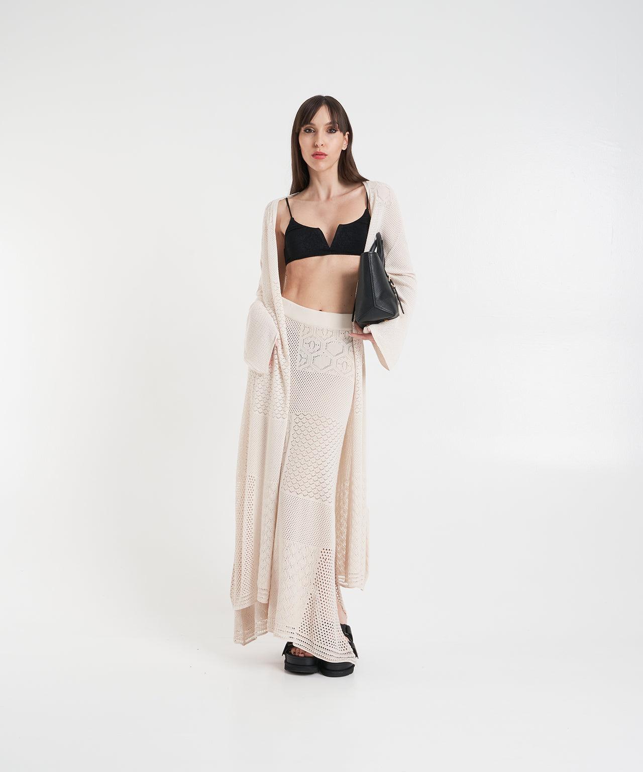 Lace crochet maxi skirt Product Image