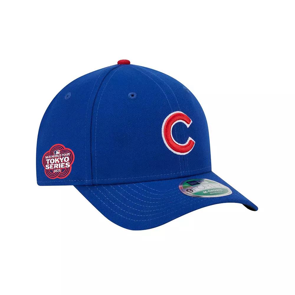 Men's New Era Royal Chicago Cubs 2025 MLB World Tour: Tokyo Series Side Patch 9FORTY M-Crown Adjustable Hat, Blue Product Image