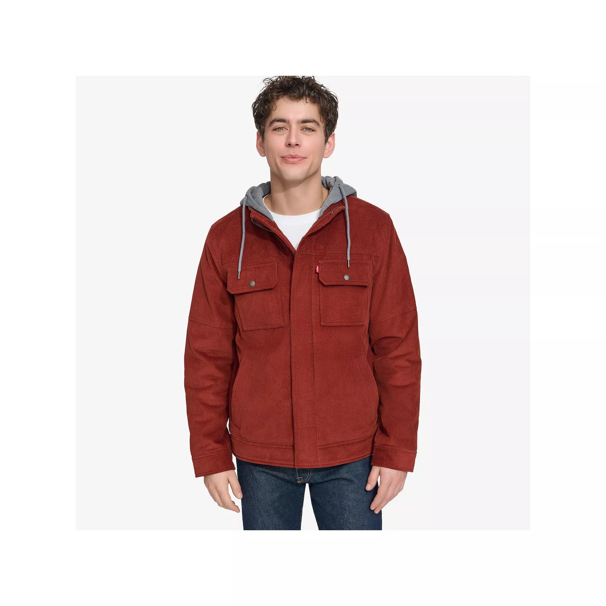 Men's Levi's® Hooded Corduroy Shacket,  Product Image
