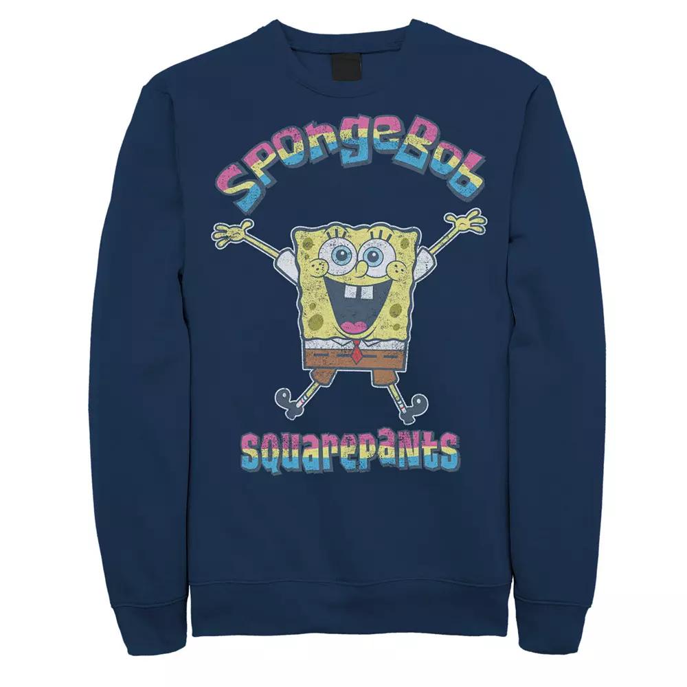 Men's Nickelodeon SpongeBob SquarePants Rainbow Logo Sweatshirt,  Product Image