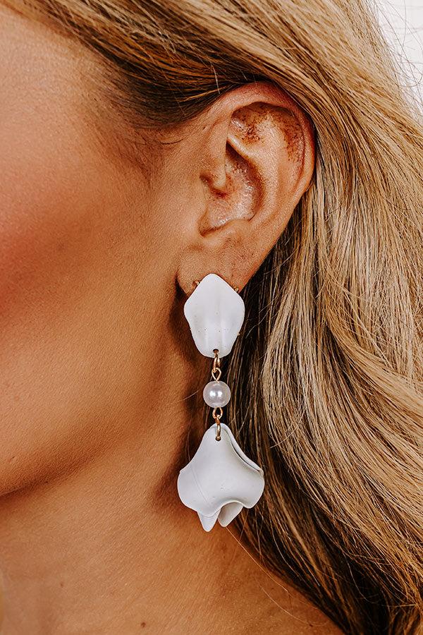 Chic And Sincere Earrings In White Product Image