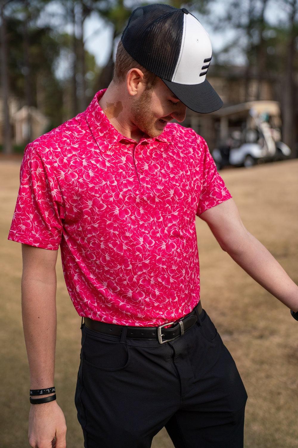 Three Sixty Six Men’s Print Golf Polos Male Product Image