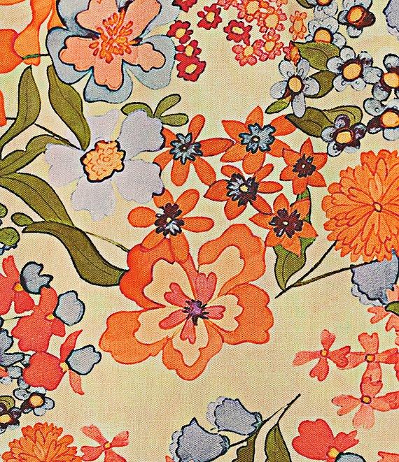 Tru Luxe Jeans Floral Split V-Neck 3/4 Sleeve Woven Challis Blouse Product Image