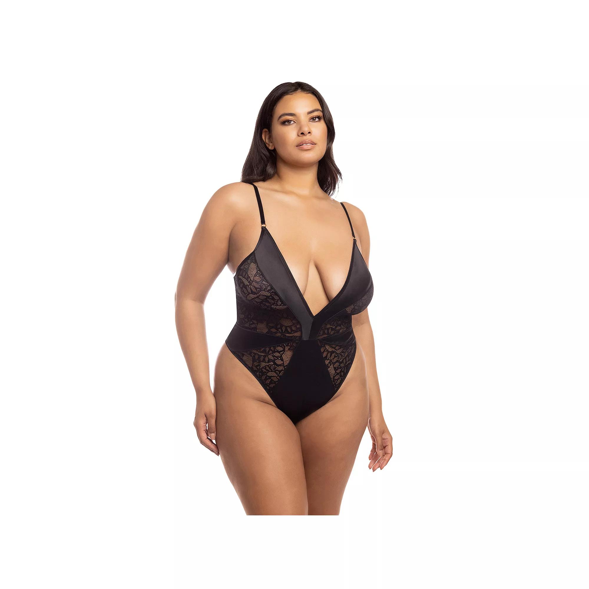 Plus Size Oh La La Cheri Amaya Teddy 52-11380X, Women's, Size: 2XL, Black Product Image