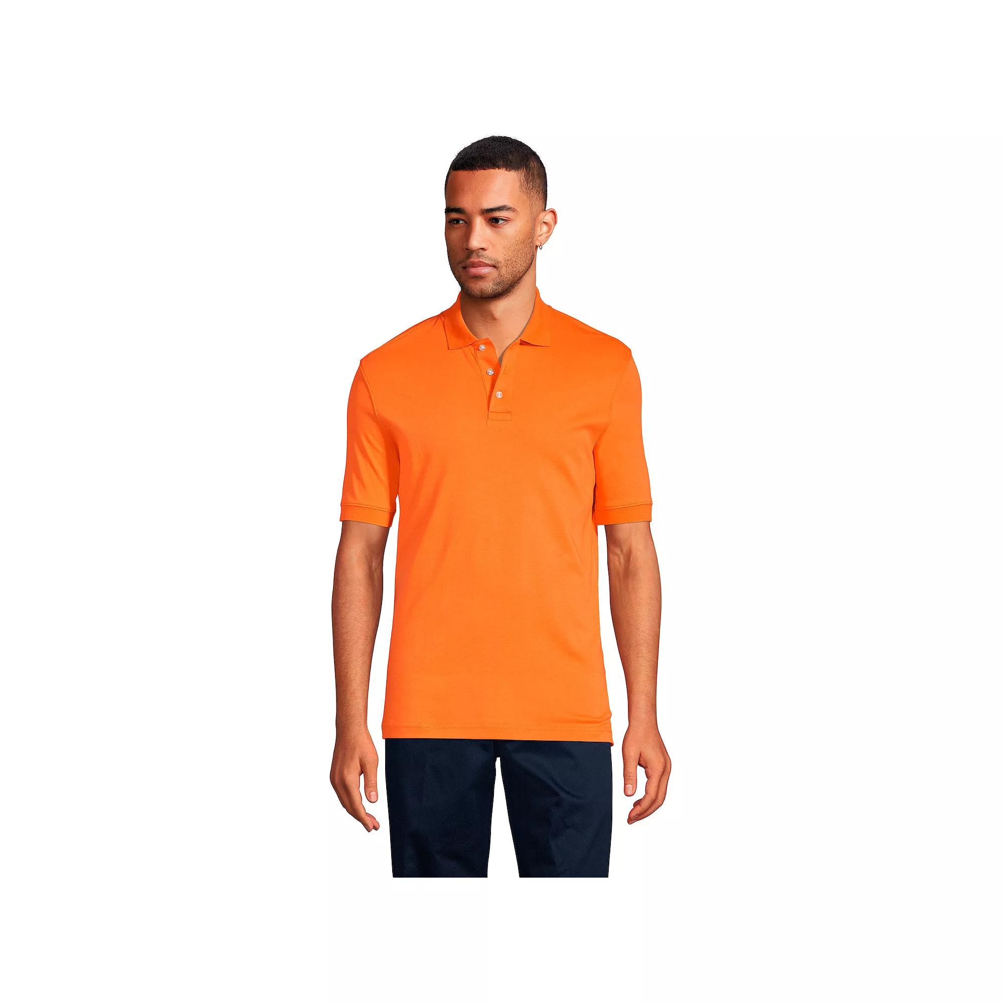 Men's Lands' End Short Sleeve Interlock Polo Shirt,  Product Image