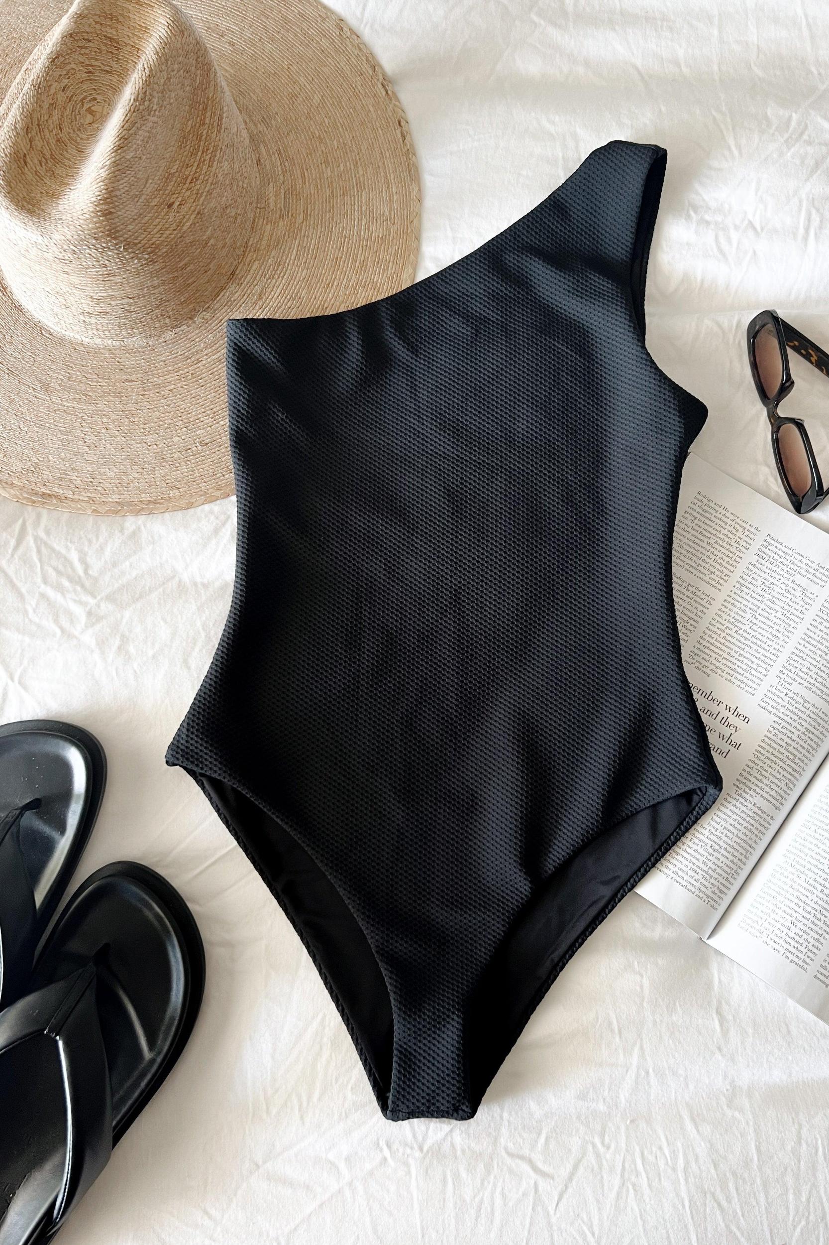 Alba One Piece Black Waffle Product Image