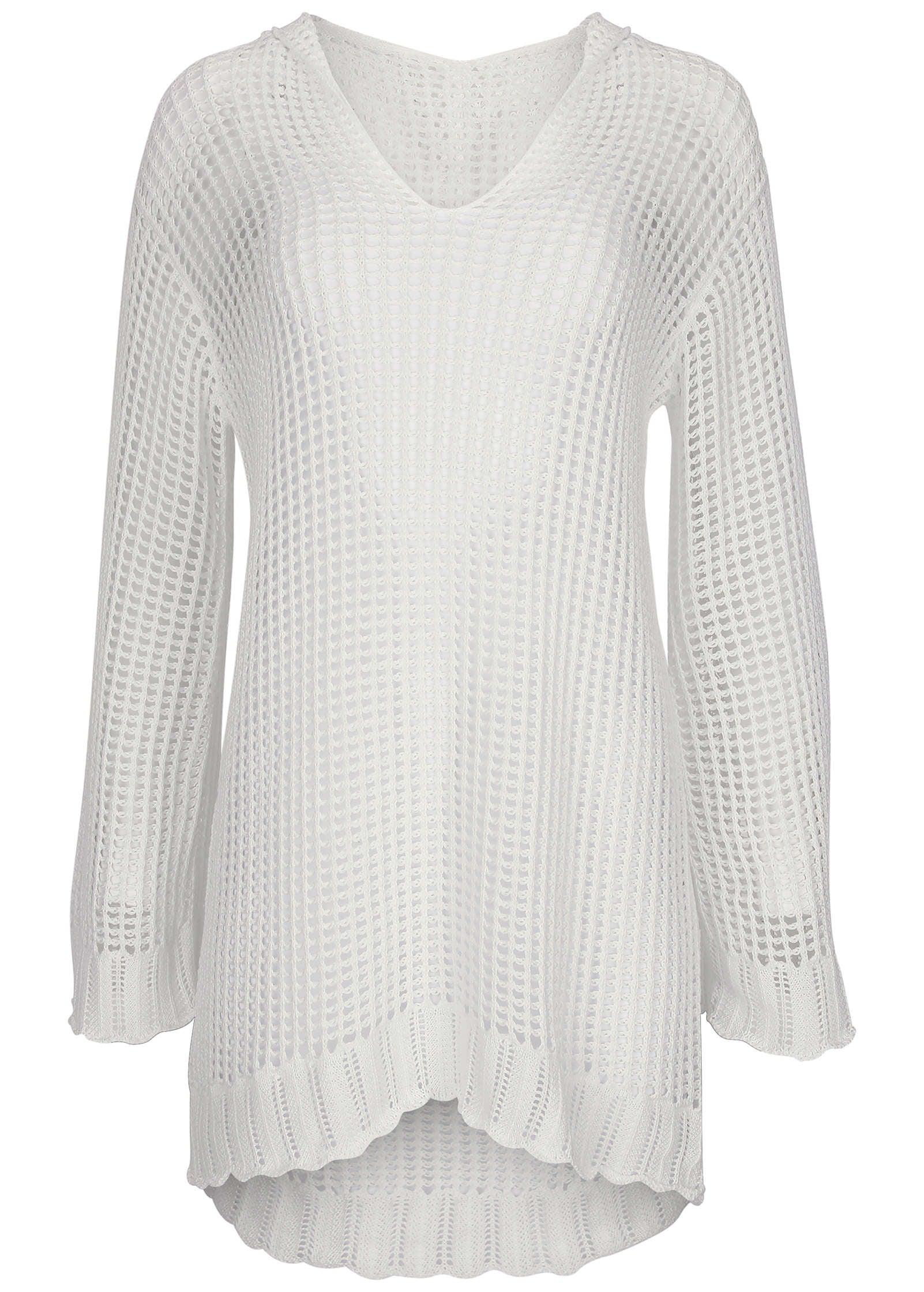 Crochet Cover-Up Dress - White Product Image