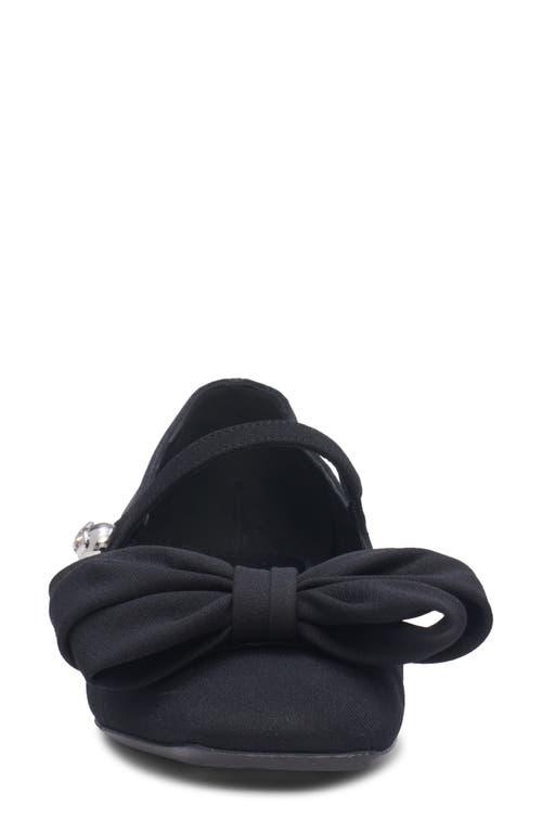 VALENTINO GARAVANI Black Mary Janes With Bow Detail In Crepe Fabric Woman In Multicolor Product Image