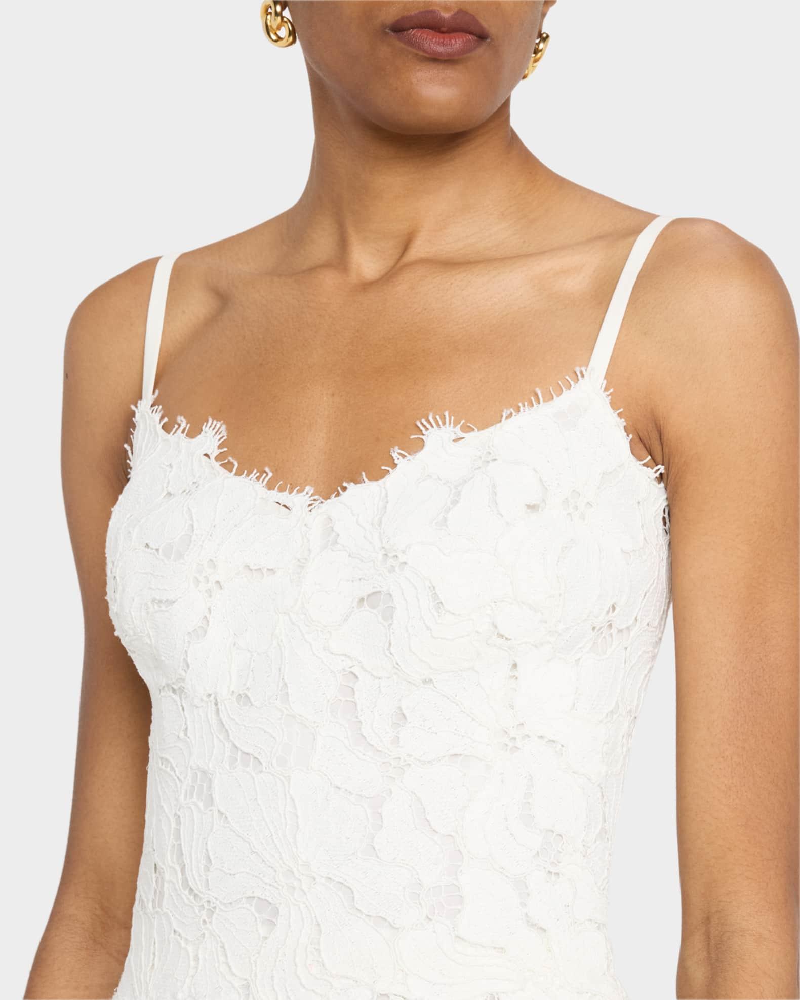 Julia Sleeveless Floral Lace Midi Dress Product Image