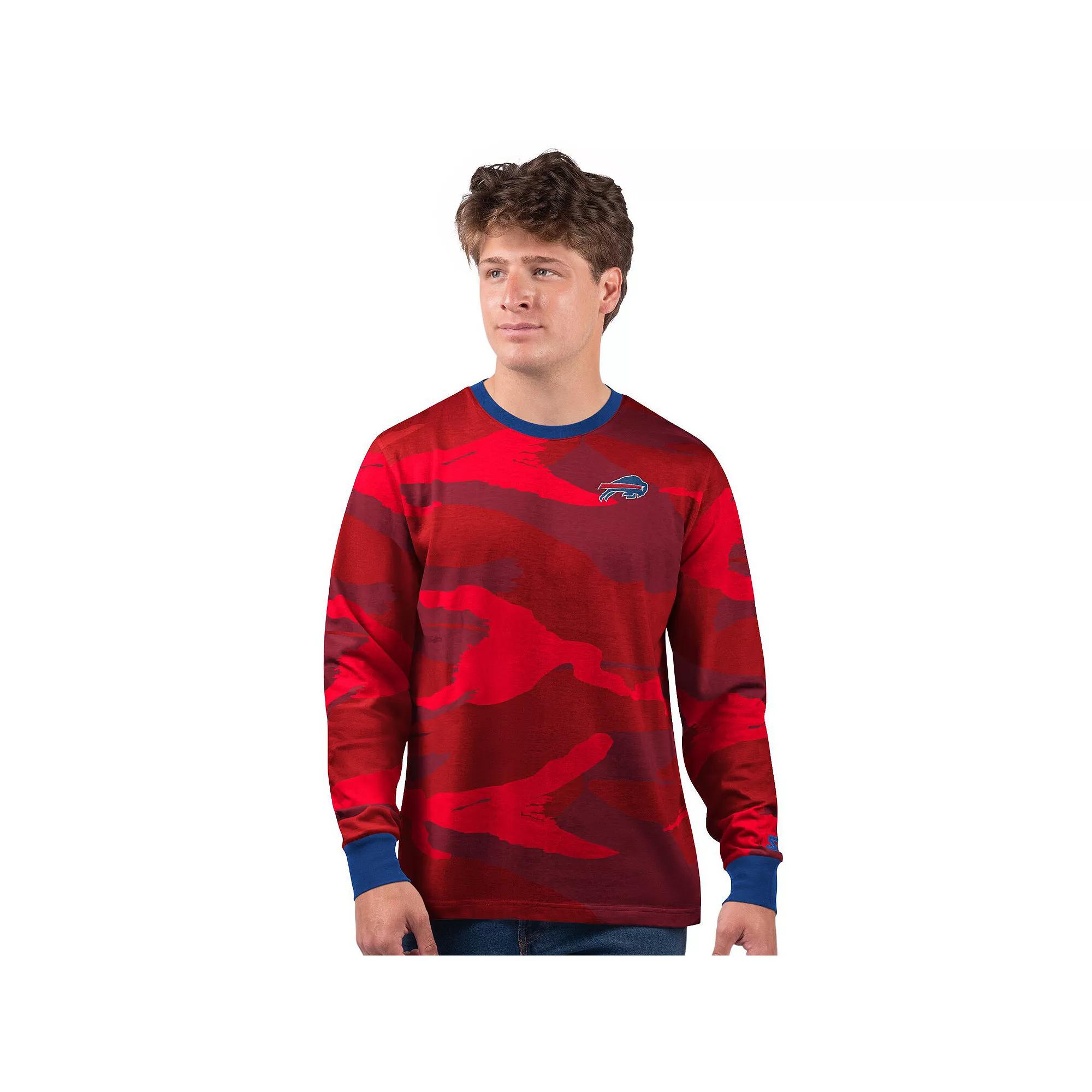 Men's Starter Red New England Patriots Thursday Night Gridiron Vintage Logo Long Sleeve T-Shirt,  Product Image