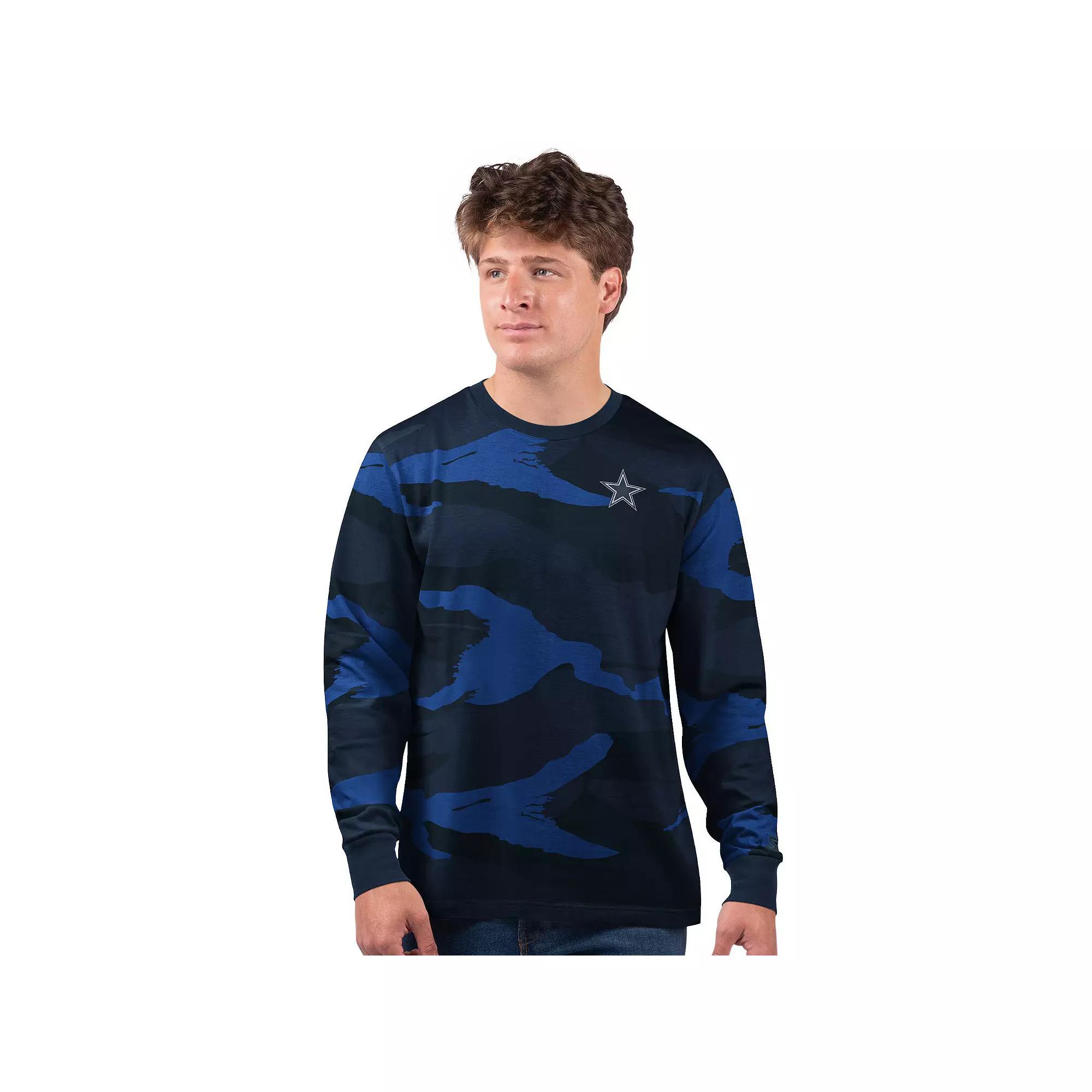 Men's Starter Navy/Royal Denver Broncos Thursday Night Gridiron Vintage Logo Long Sleeve T-Shirt, Size: 2XL, Blue Product Image