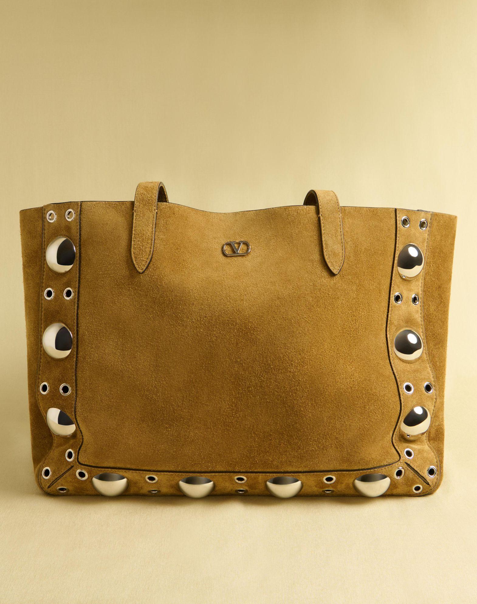 Valentino Garavani Medium Nellcôte Suede Shopping Bag Product Image