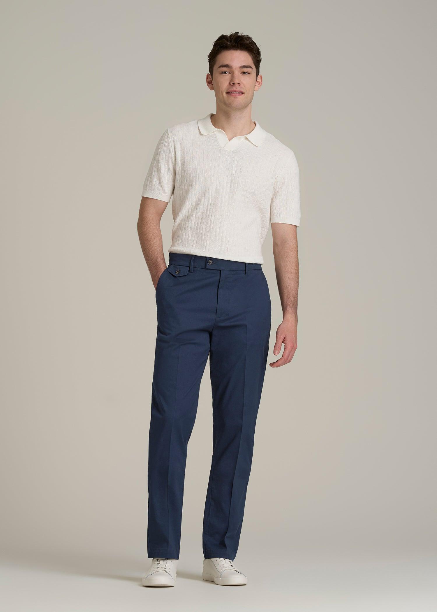 Refined Chinos for Tall Men in Navy Male Product Image