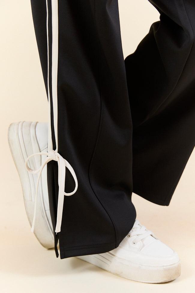 Push The Limits Black Bow Detail Track Pants SALE Product Image