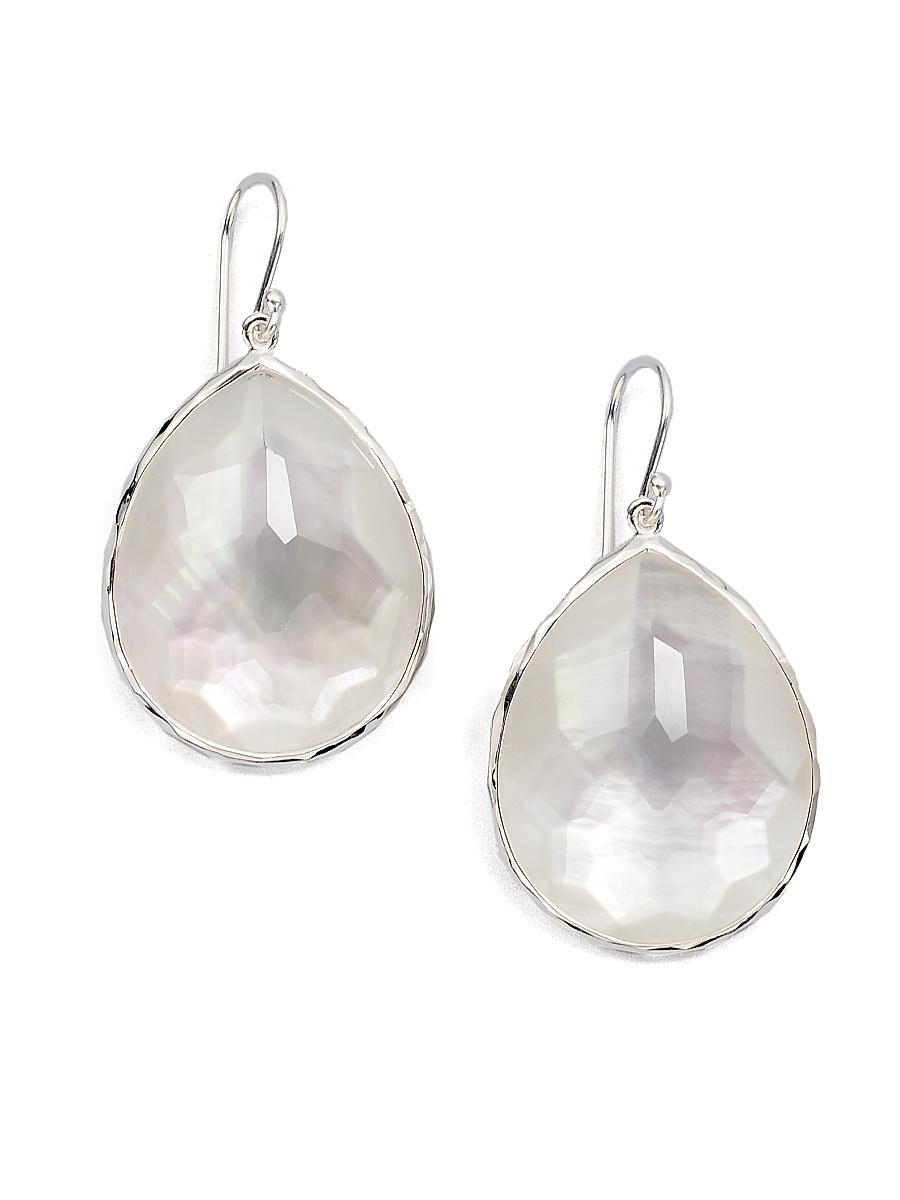 Womens Rock Candy Large Sterling Silver & Doublet Teardrop Earrings Product Image