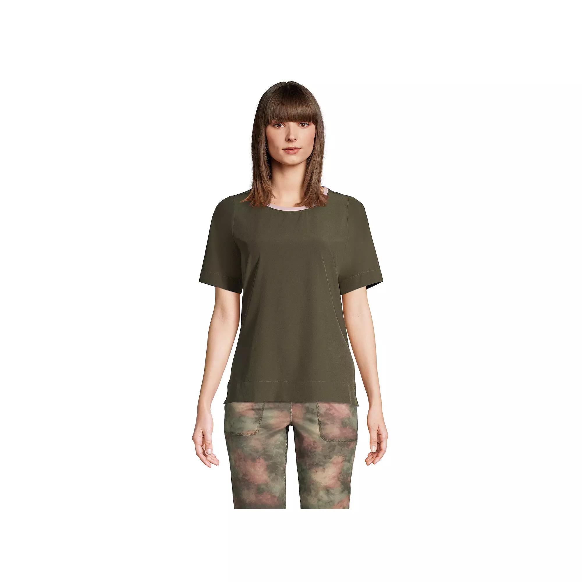 Women's Lands' End 365 Commuter Elbow-Sleeve Tunic Top,  Product Image