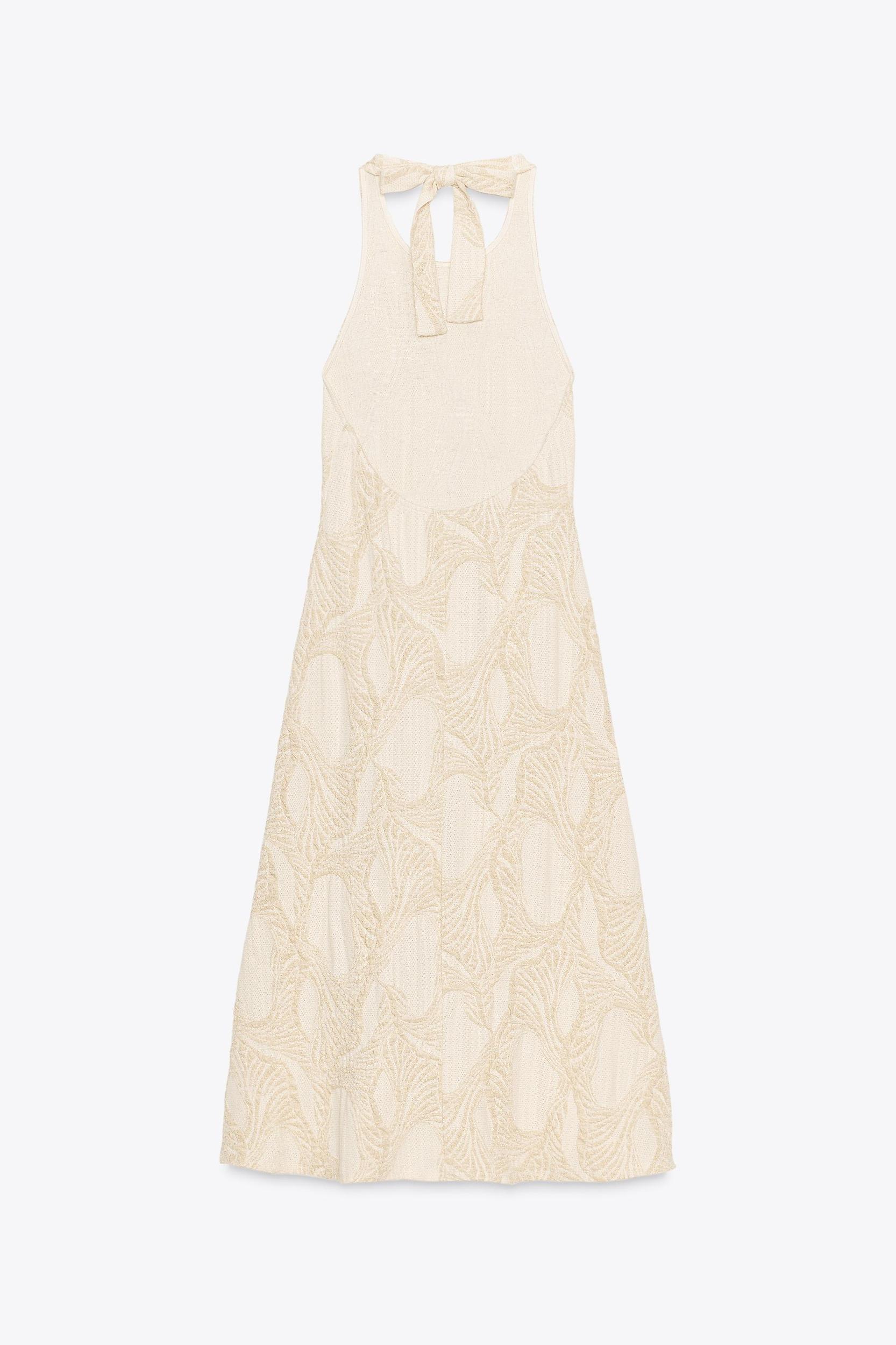 HALTER JACQUARD DRESS Product Image