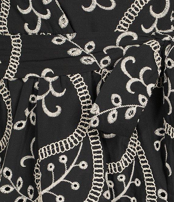 Anne Klein Voile One Shoulder Puff Sleeve Short dress Product Image