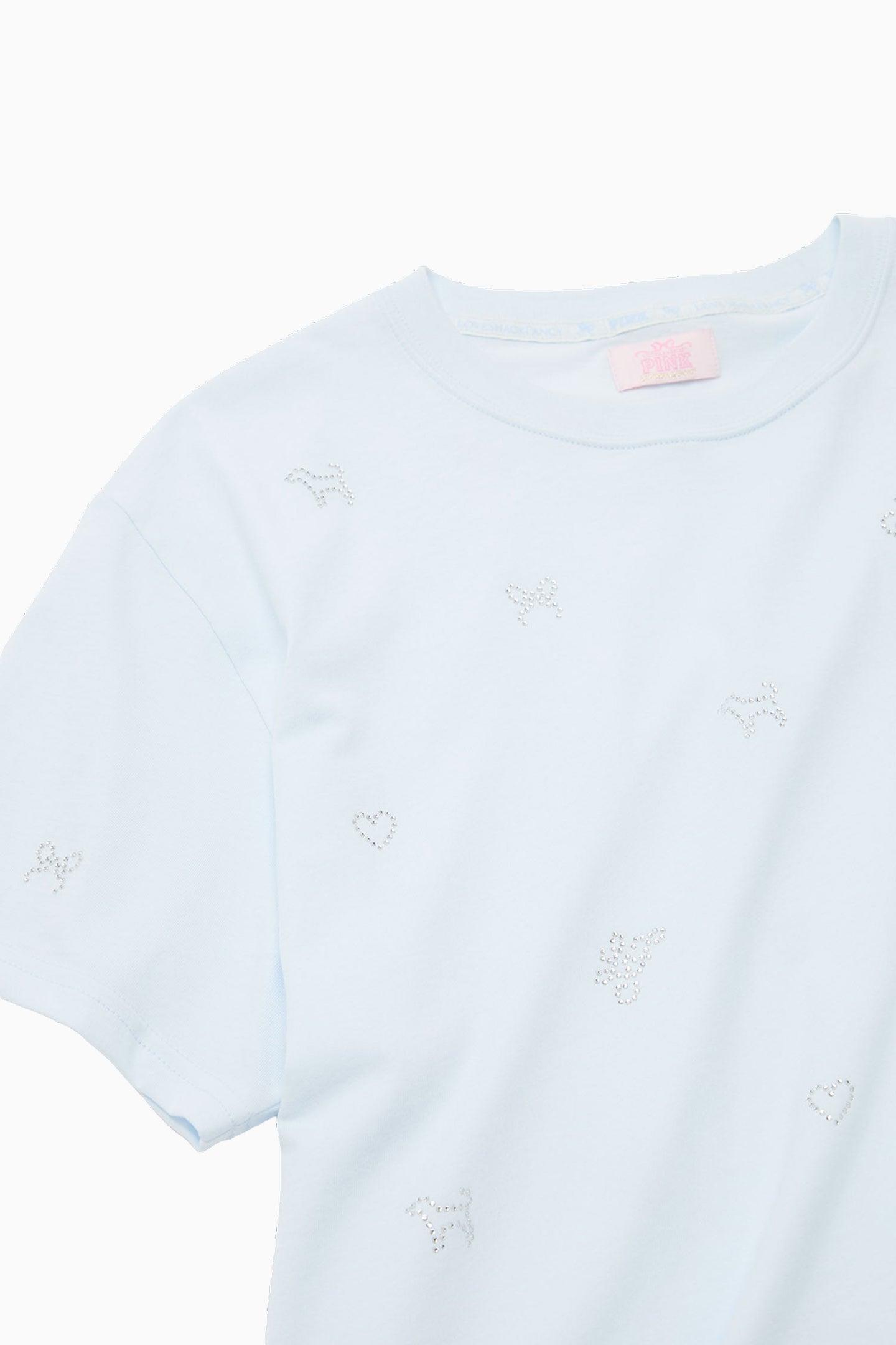 PINK x LoveShackFancy Campus Cotton Tee Product Image
