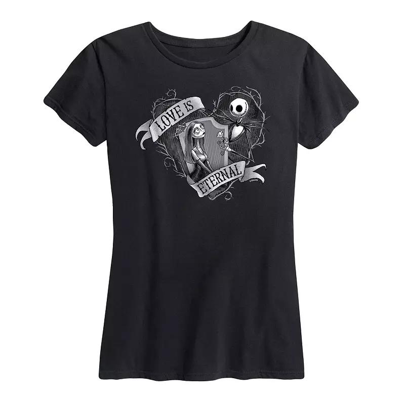 Disney's The Nightmare Before Christmas Women's Jack And Sally Love Graphic Tee,  Product Image