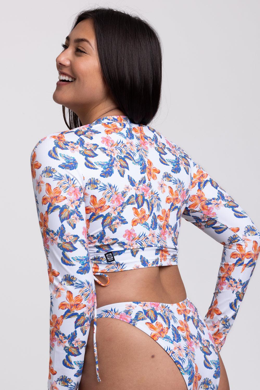 Kylie Long Sleeve Crop Rashguard - Flora Tiki Female Product Image