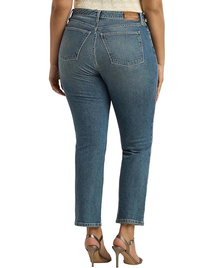Plus Size Mid-Rise Straight Ankle Jeans Product Image