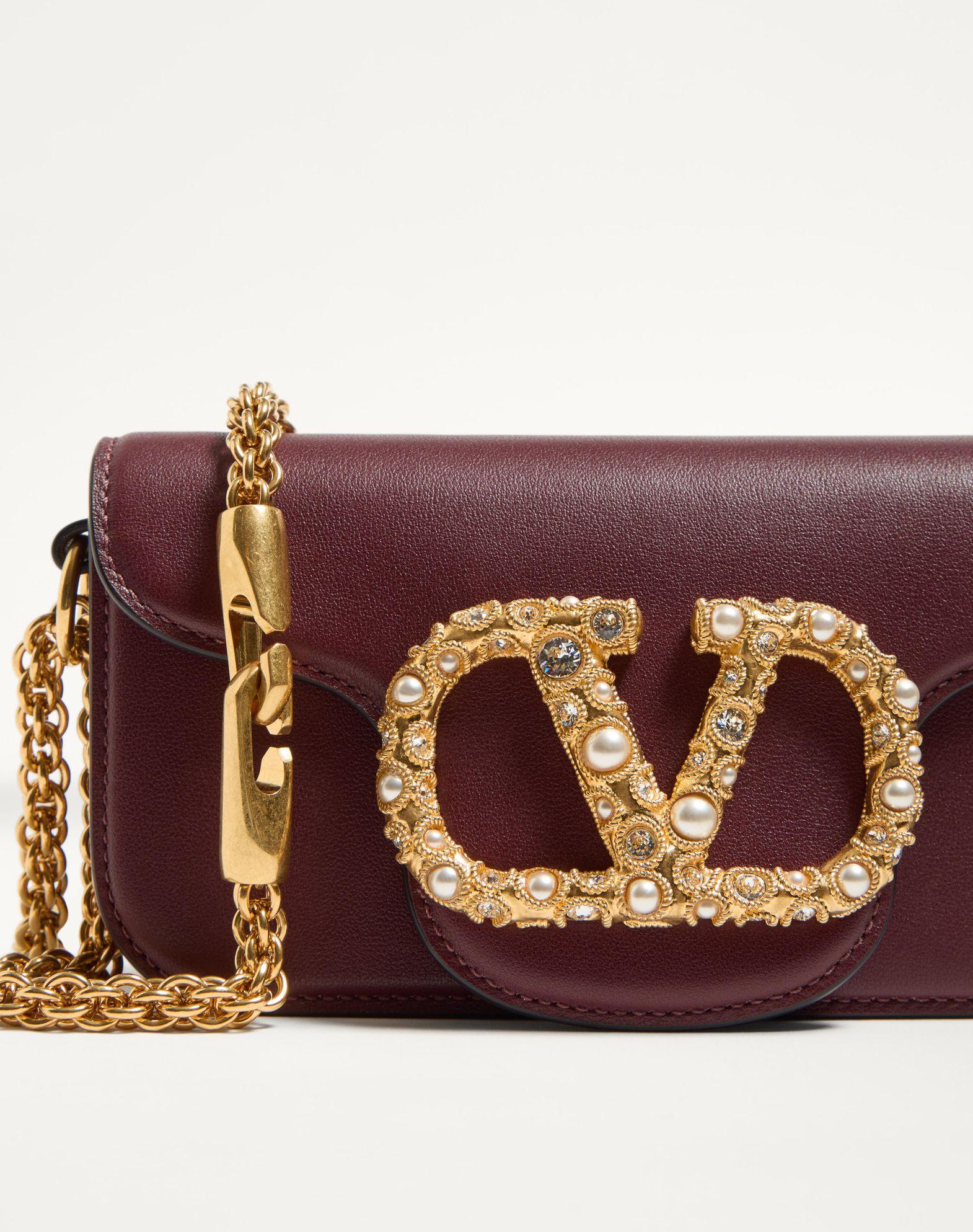 Valentino Garavani Locò Small Shoulder Bag In Calfskin With Jewel Logo Product Image