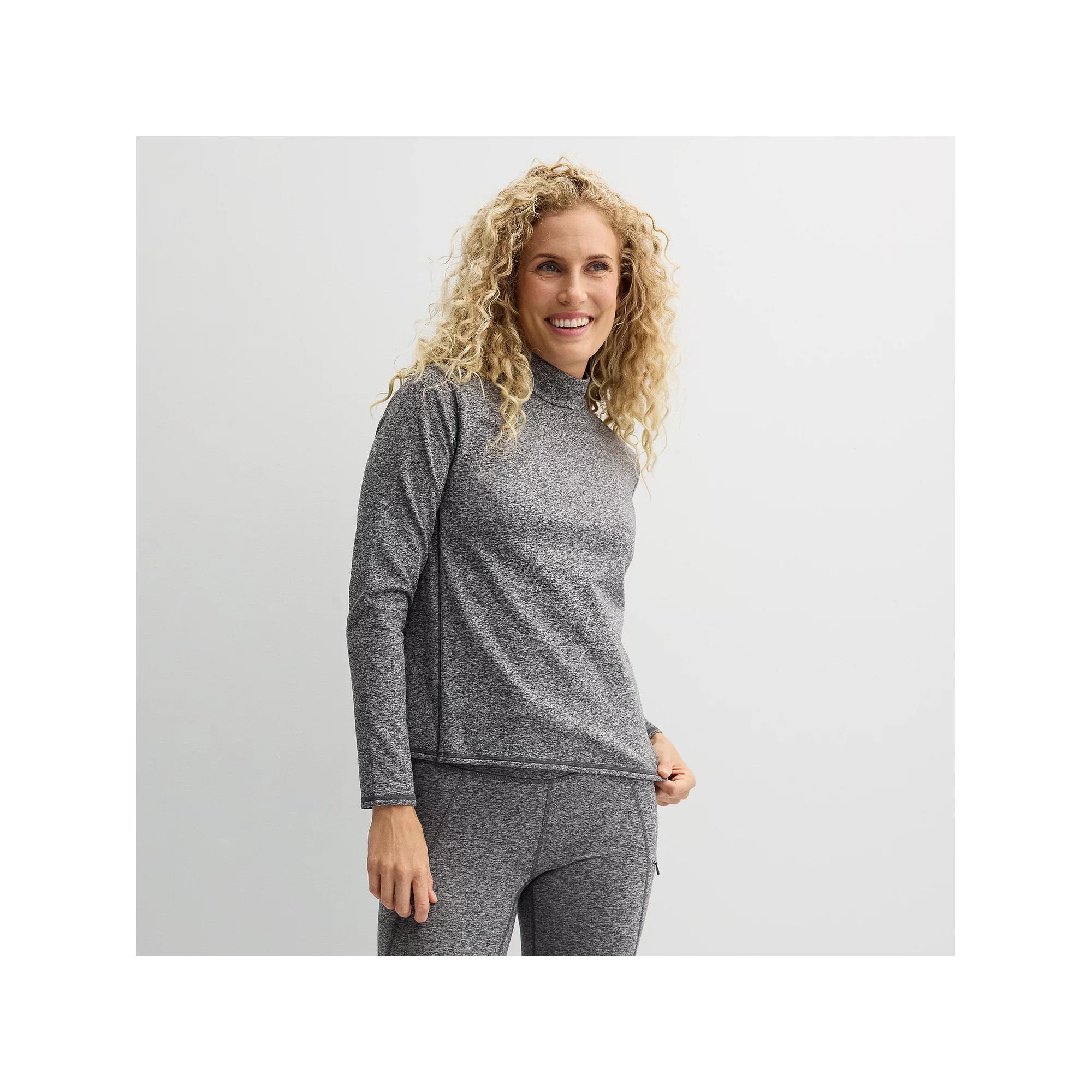 Women's Tek Gear® Warm Gear Mockneck Top, Size: XL, Grey Product Image