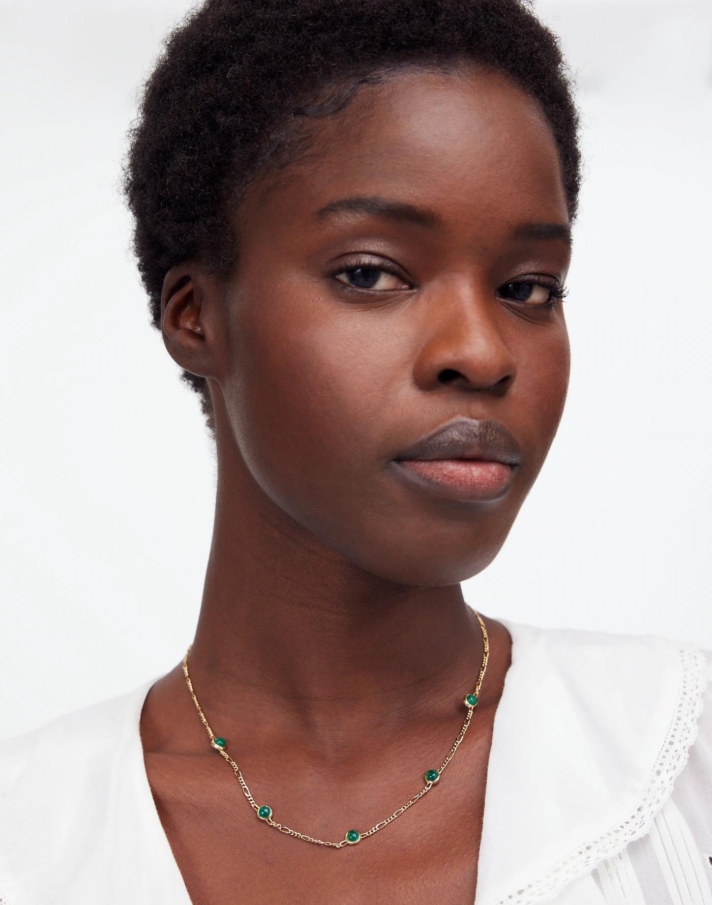 Semiprecious Figaro Station Necklace Product Image