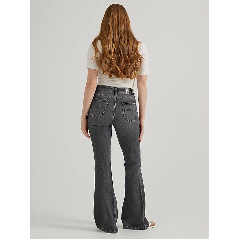 Womens High Rise Flare Jeans Product Image