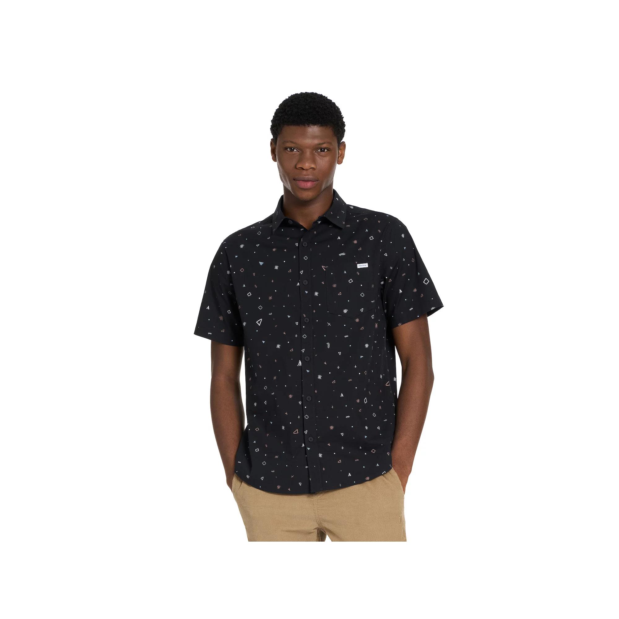 Men's Hurley Banks Button-Front Shirt, Size: Small, Black Product Image