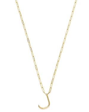 Zoe Lev 14K Yellow Gold Large Nail Initial Necklace, 18 Product Image