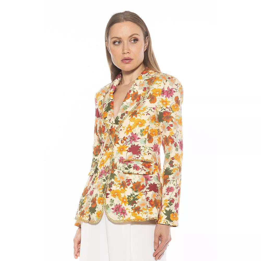 Women's ALEXIA ADMOR Janet Fitted Blazer With Chain Trim Detailing,  Product Image