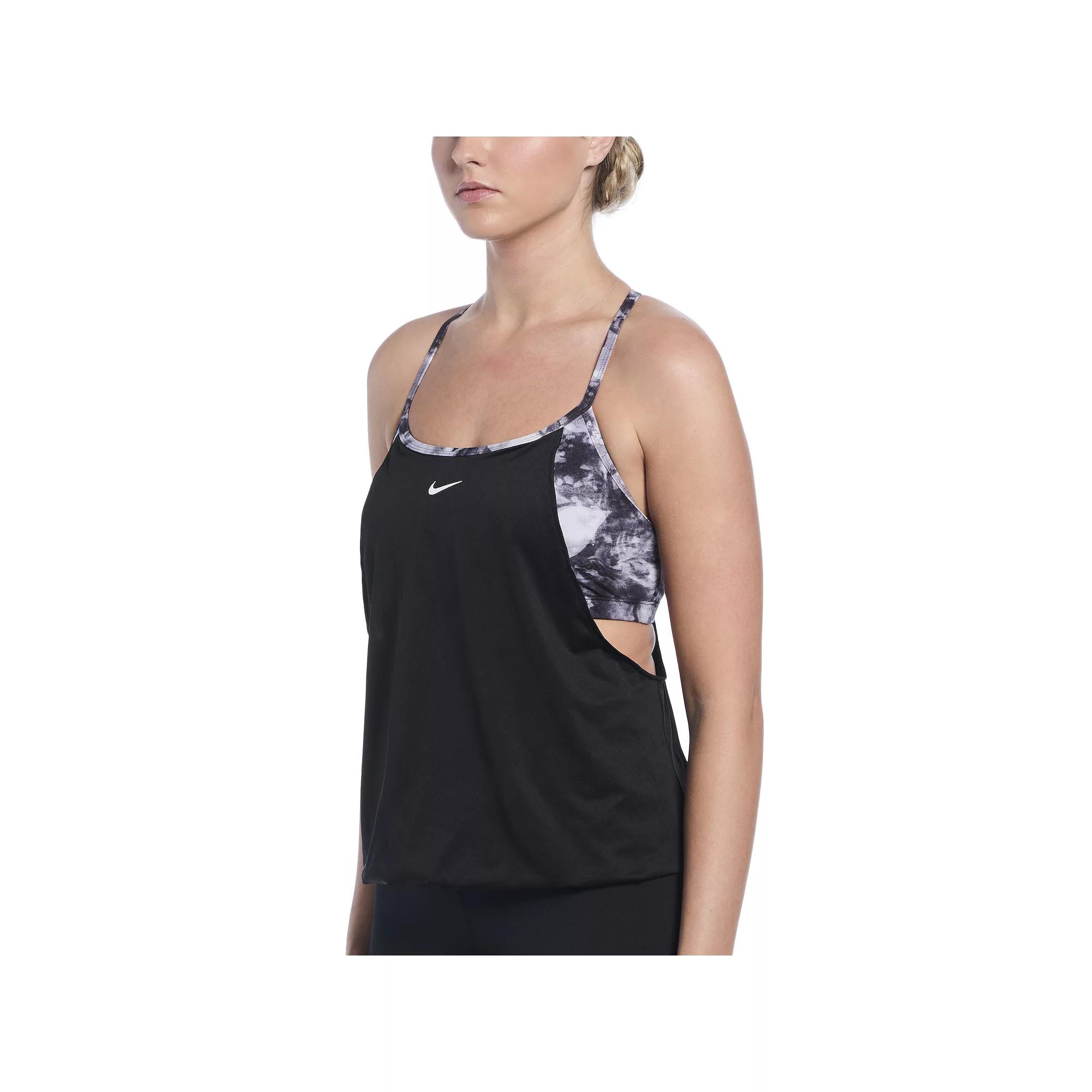 Womens Nike Swim Floral Layered Tankini Top Product Image